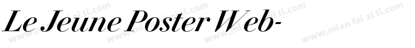 Le Jeune Poster Web字体转换